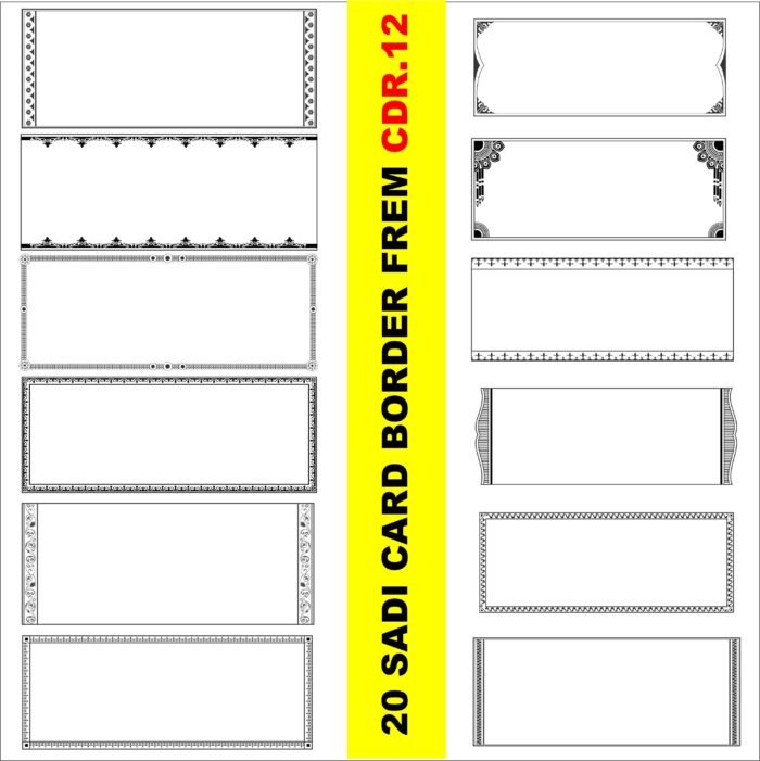 Wedding card Border frame calipart