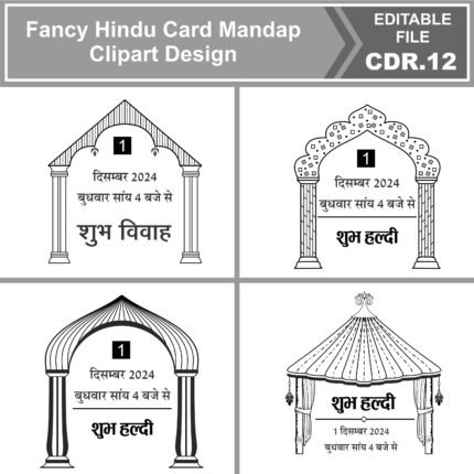 hindi mandap design clipart