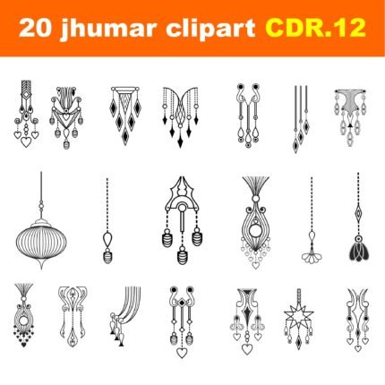 vector jhumar clipart design cdr file