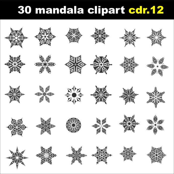 vector mandala clipart cdr