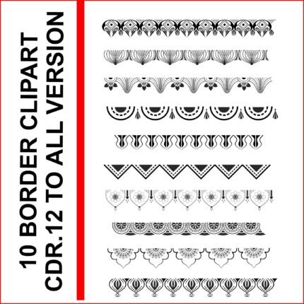 Black And White Borders Vector Clip Art