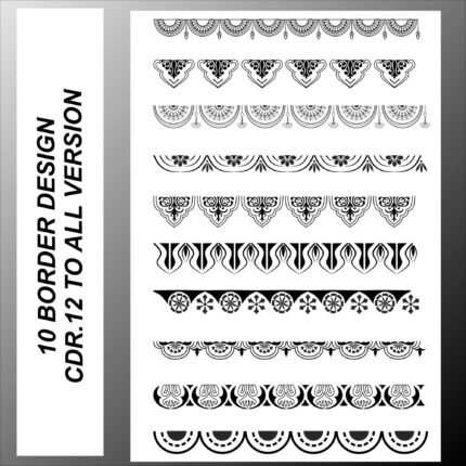 Black White Border Designs Stock